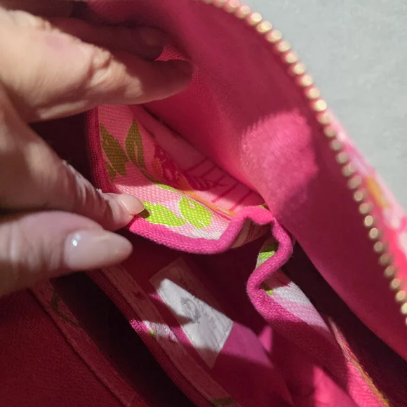 Spartina 449 Pink & White Floral Birdcage Tote EXCELLENT Cond L:13 H:10 - Picture 9 of 13